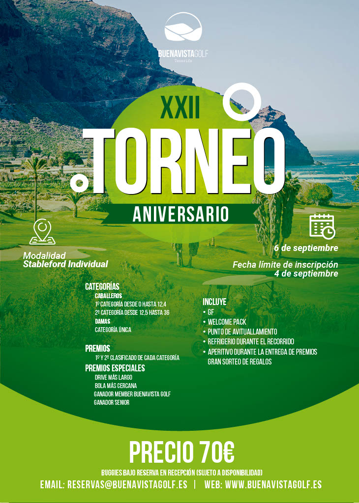 TORNEO ANIVERSARIO BUENAVISTA GOLF